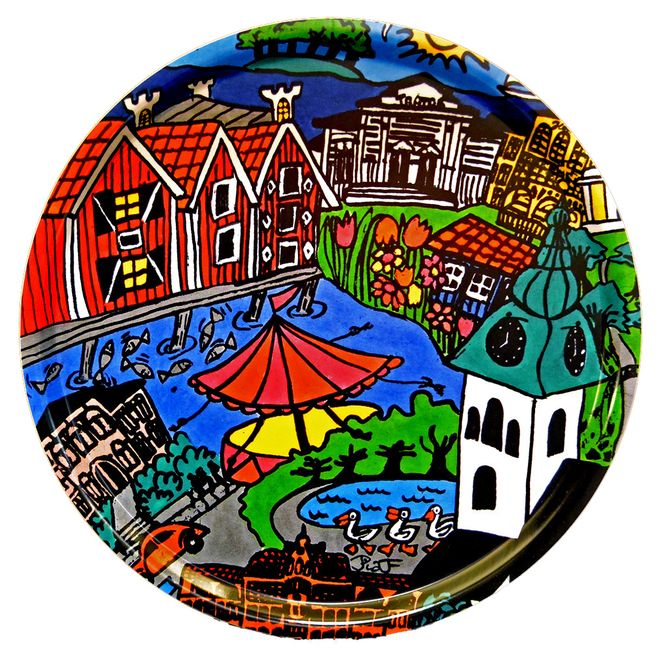 Huvudbild Hudiksvallsbricka Marknan 31cm/38cm